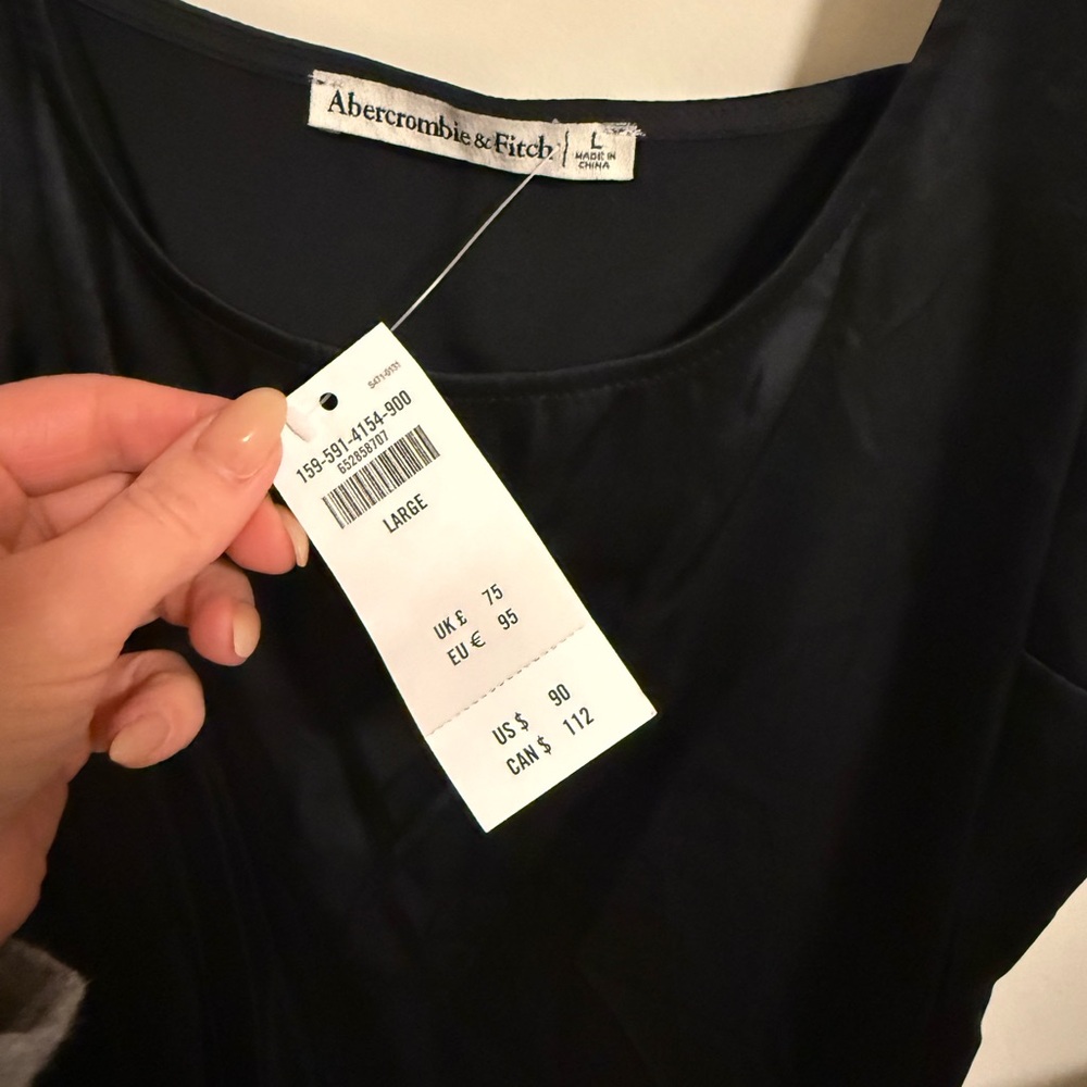Abercrombie & Fitch Black Midi Dress - Picture 2 of 4